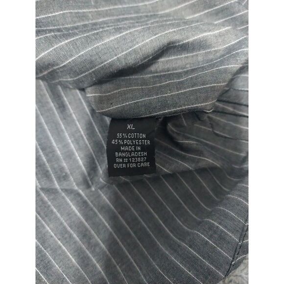 Drill Y2K Grunge Men's Buttoned Collared Shirt Size XL Gray - Picture 9 of 9